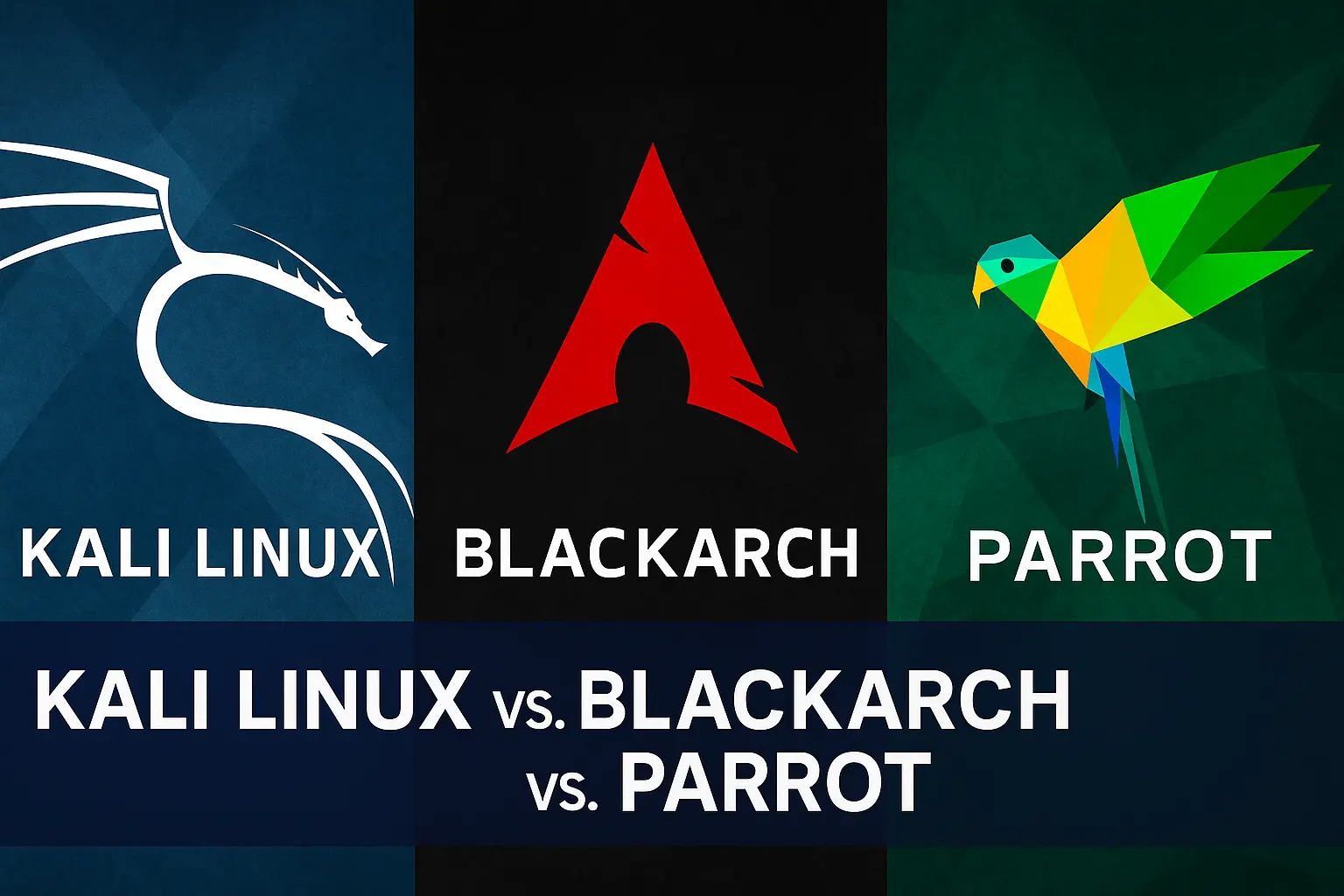 Kali Linux vs BlackArch vs Parrot Vergleich