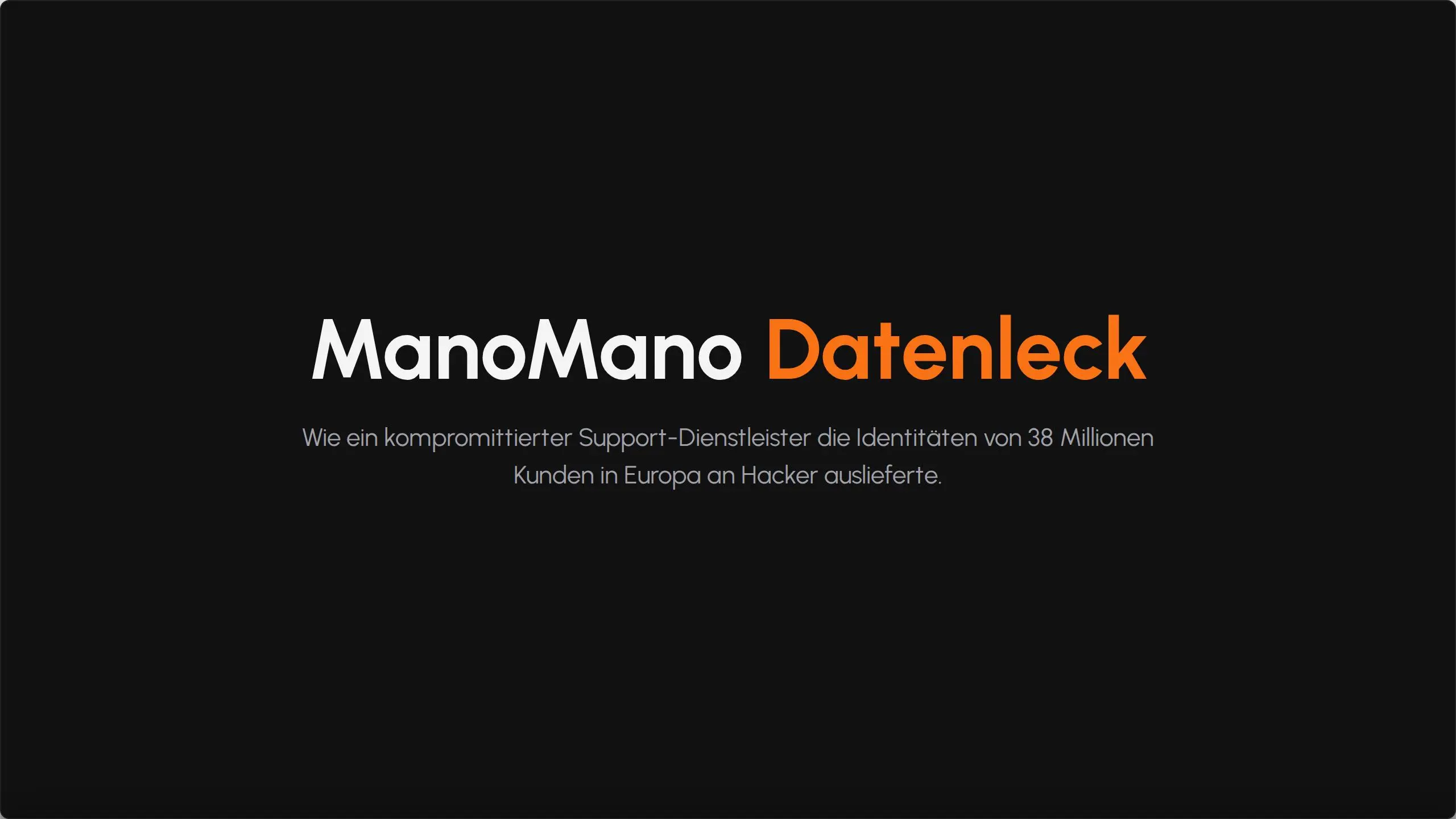 ManoMano Datenleck