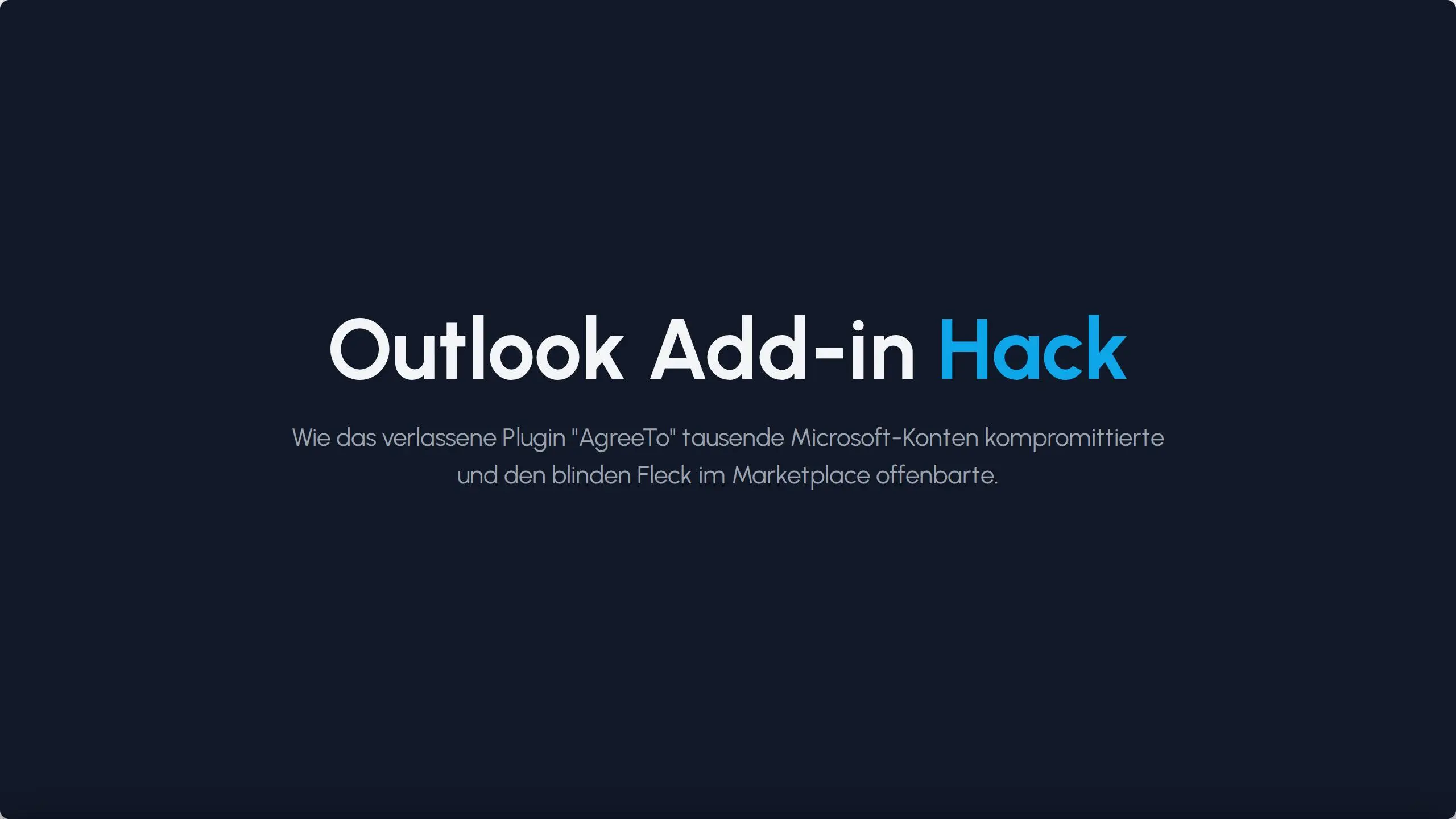 Outlook Add-in Hack 2026